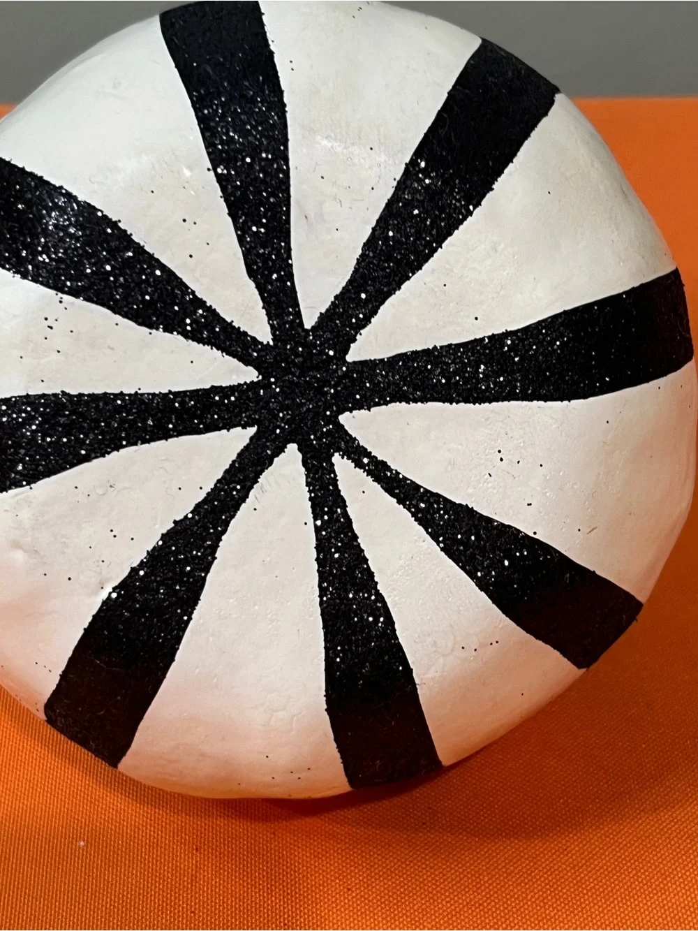 White and Black Decorative Pumpkins - Holiday Tabletop Décor - Picture 11 of 16